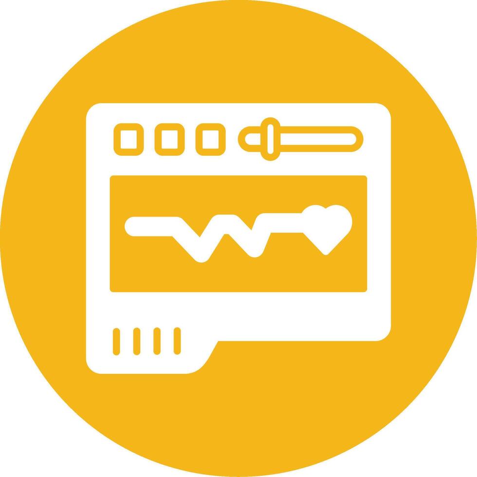 Pacemaker Glyph Multi Circle Icon vector