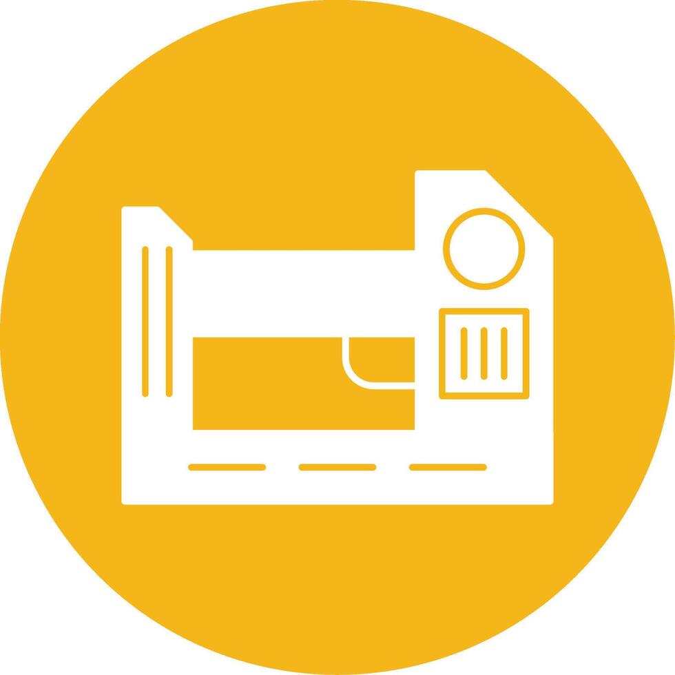 Staple Gun Glyph Multi Circle Icon vector