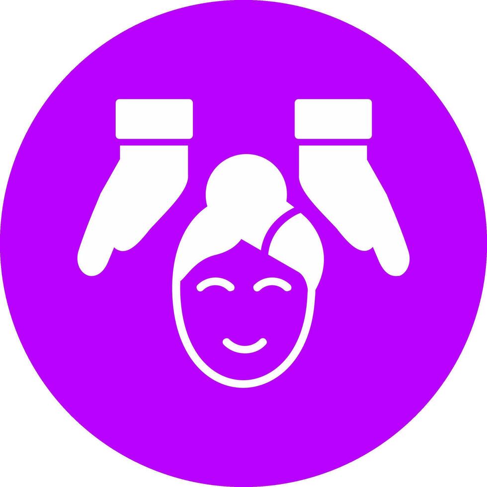 Massage Glyph Multi Circle Icon vector