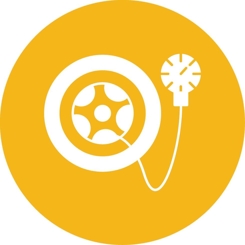 Tire Pressure Checker Glyph Multi Circle Icon vector