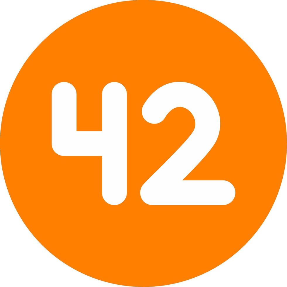 Forty two Glyph Multi Circle Icon vector