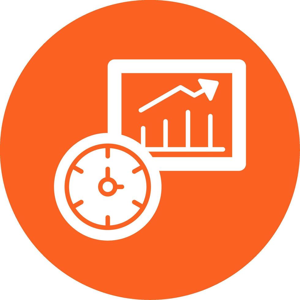 Time To Market Glyph Multi Circle Icon vector