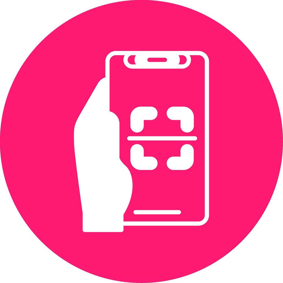 Scanner Glyph Multi Circle Icon vector