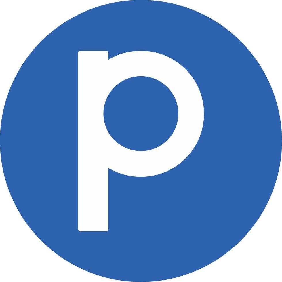 Small p Icon vector