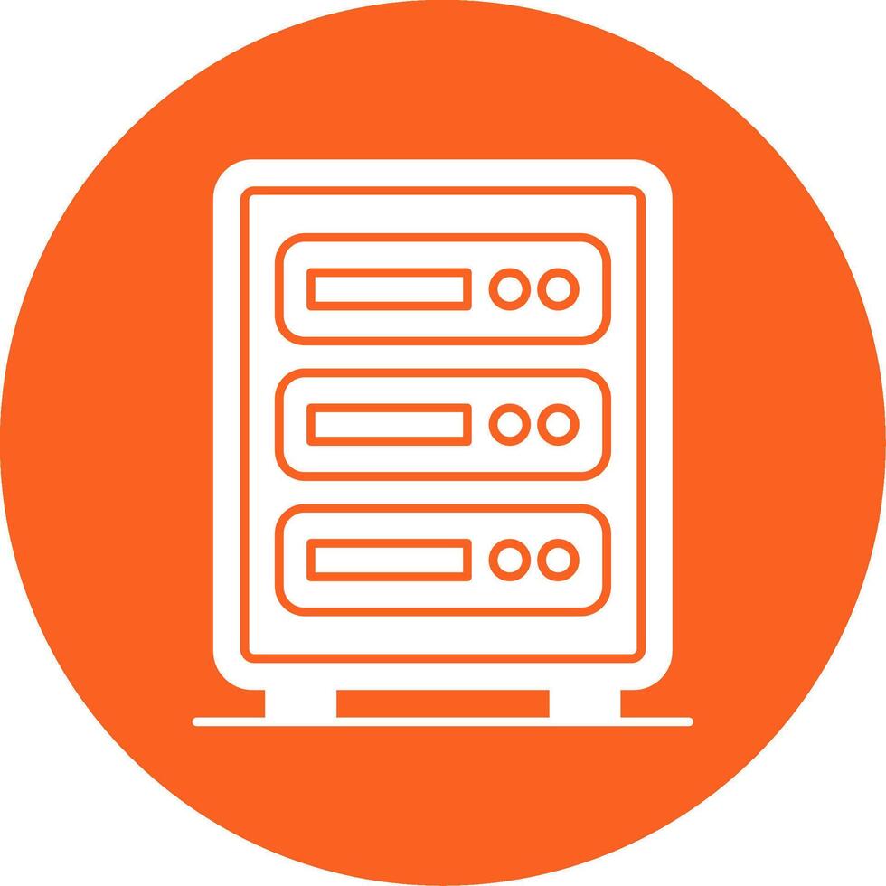 Server Glyph Multi Circle Icon vector