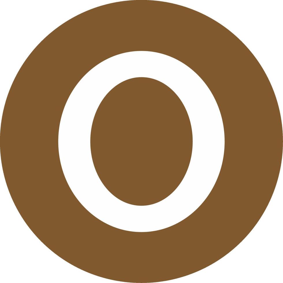Small o Icon vector