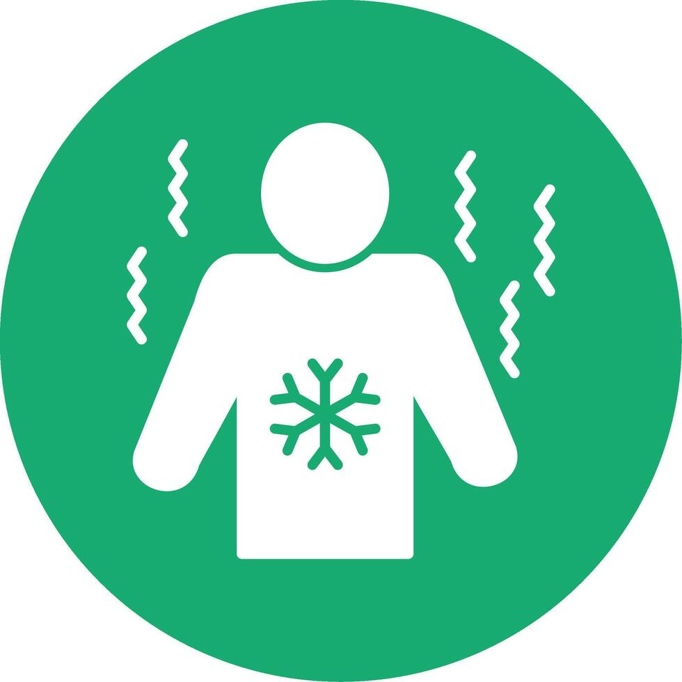 Chills Glyph Multi Circle Icon vector