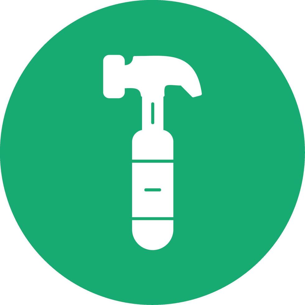 Hammer Glyph Multi Circle Icon vector