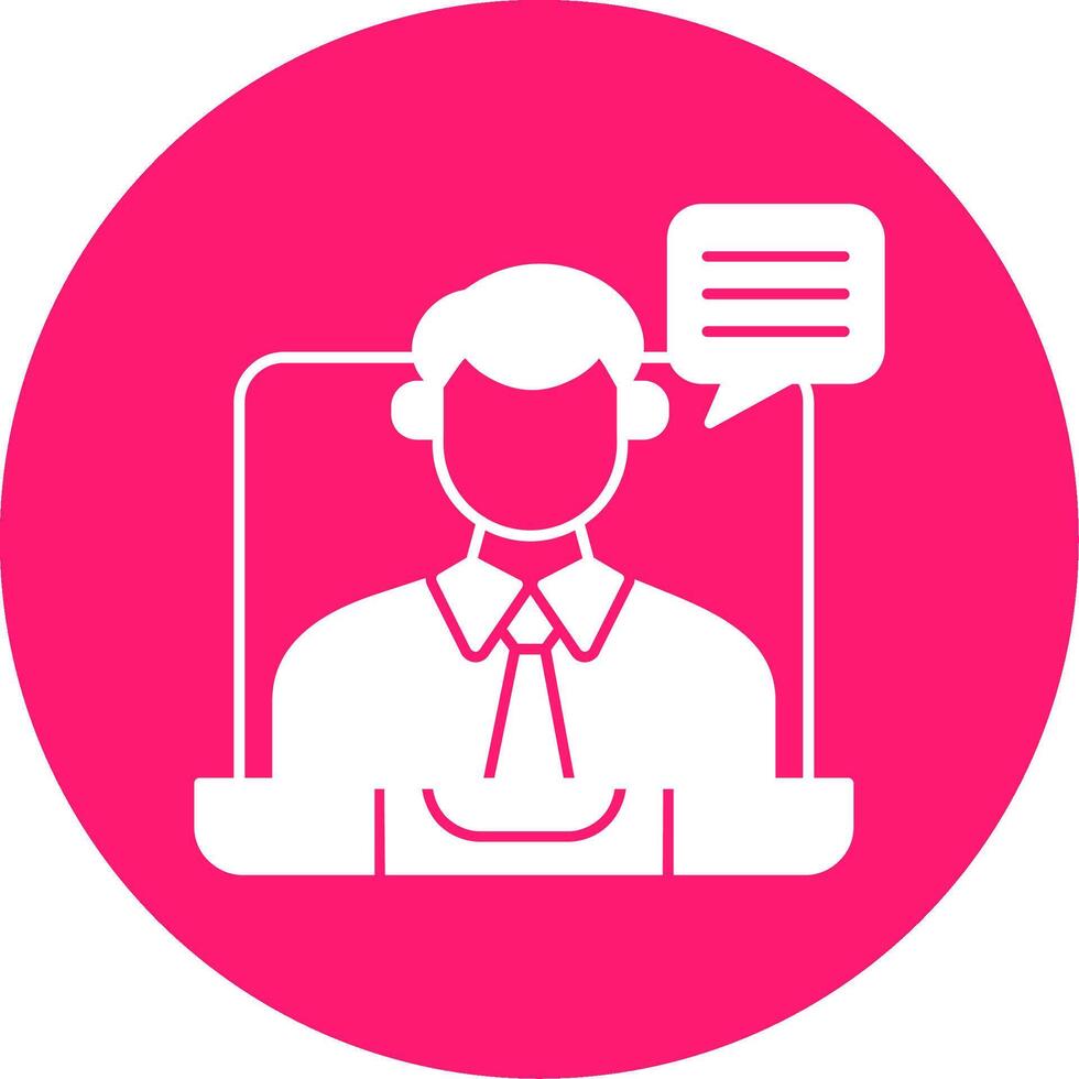 Virtual Meeting Glyph Multi Circle Icon vector