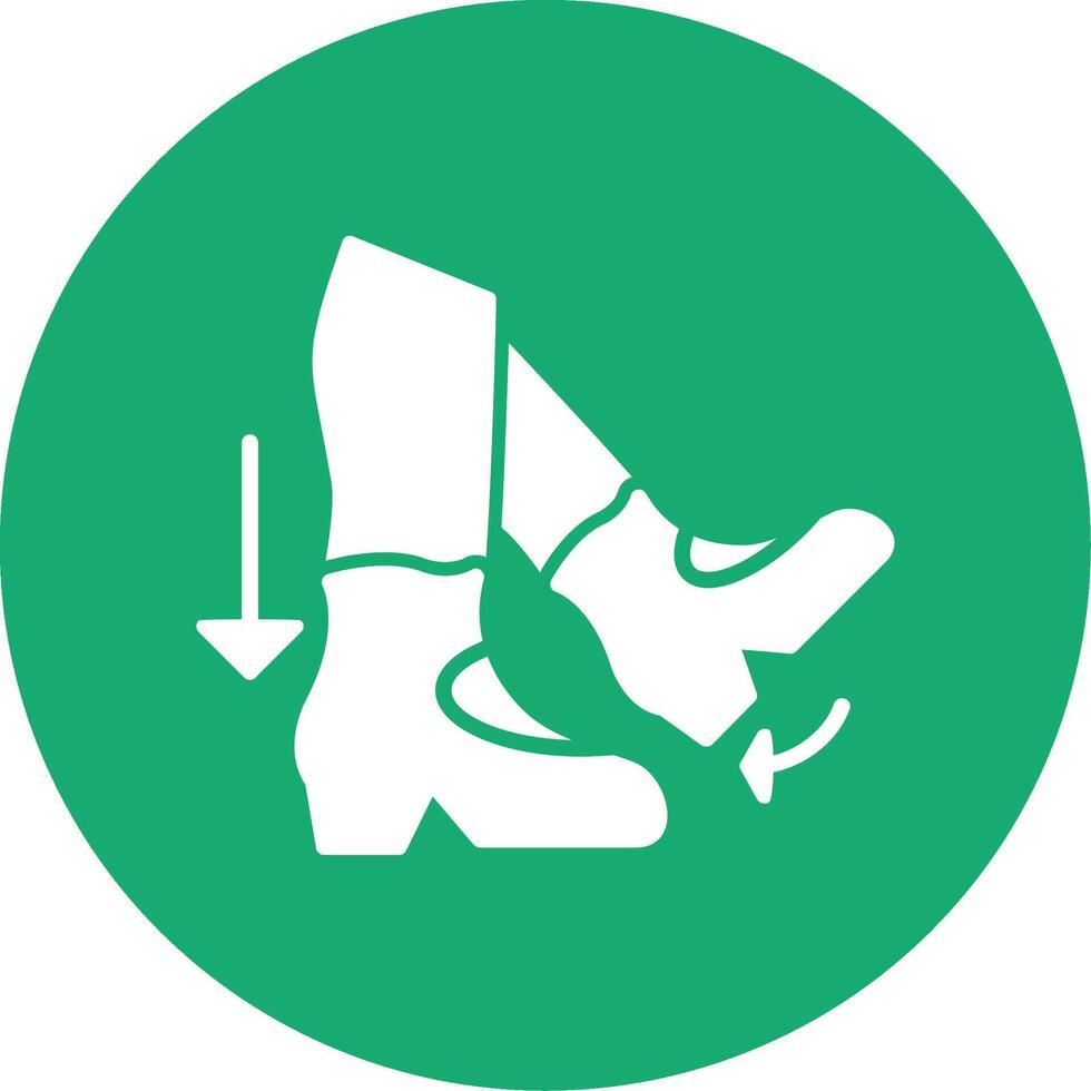 Step Back Glyph Multi Circle Icon vector