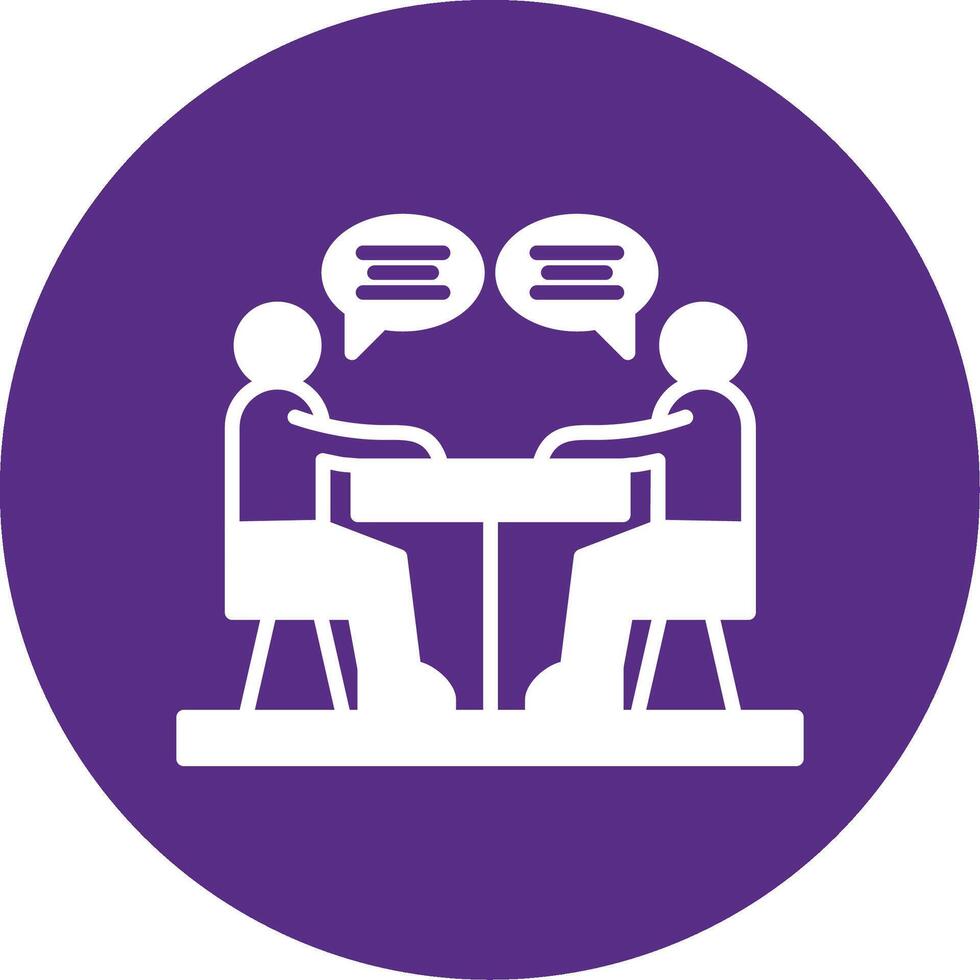 Discussion Glyph Multi Circle Icon vector