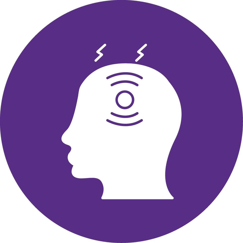 Headache Glyph Multi Circle Icon vector
