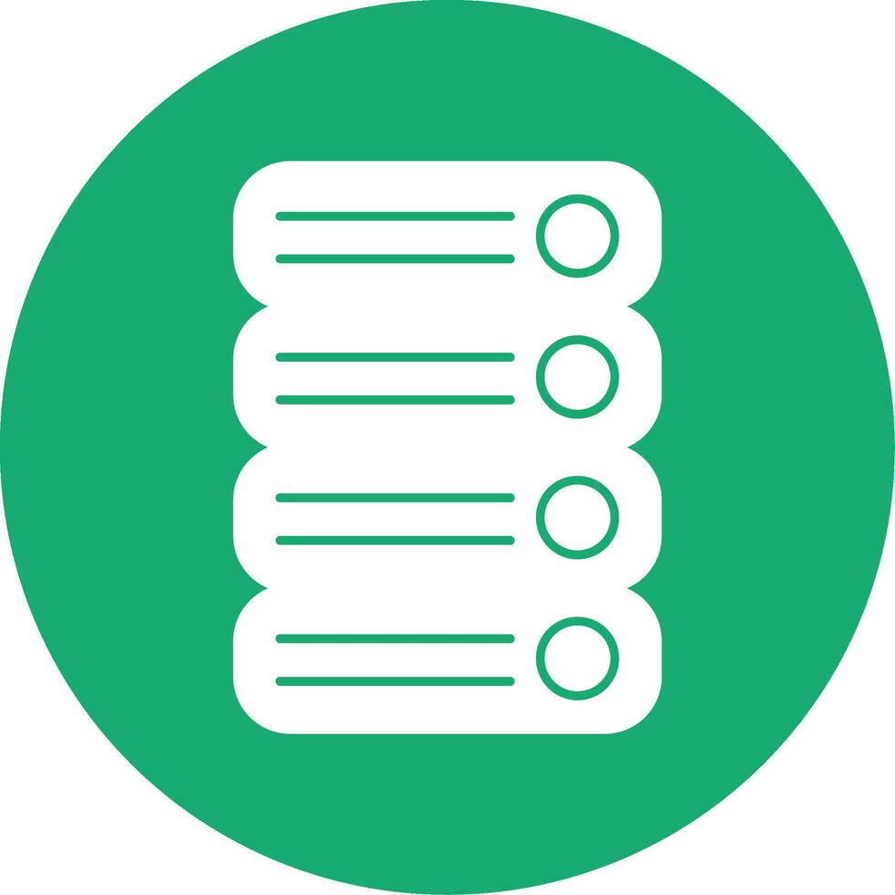 Server Glyph Multi Circle Icon vector