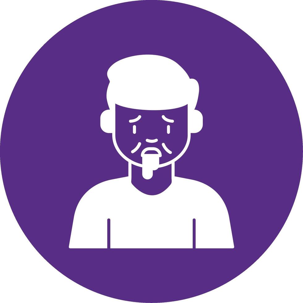 Drooling Glyph Multi Circle Icon vector