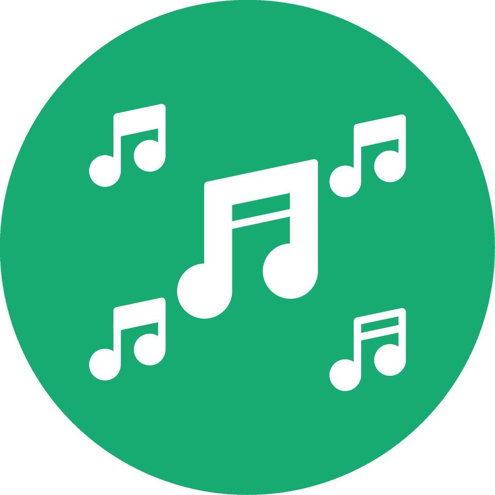 Music Glyph Multi Circle Icon vector