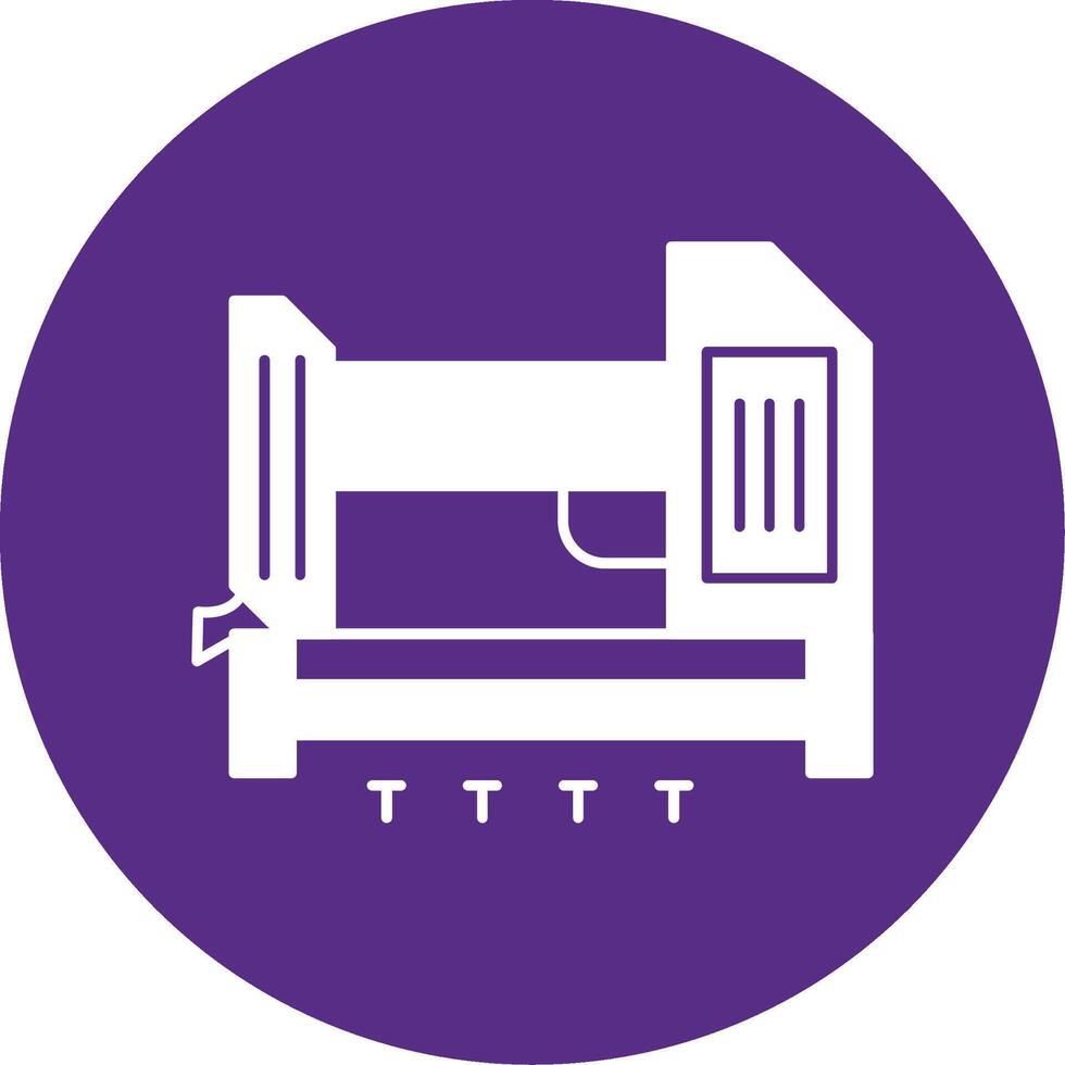 Nail Gun Glyph Multi Circle Icon vector
