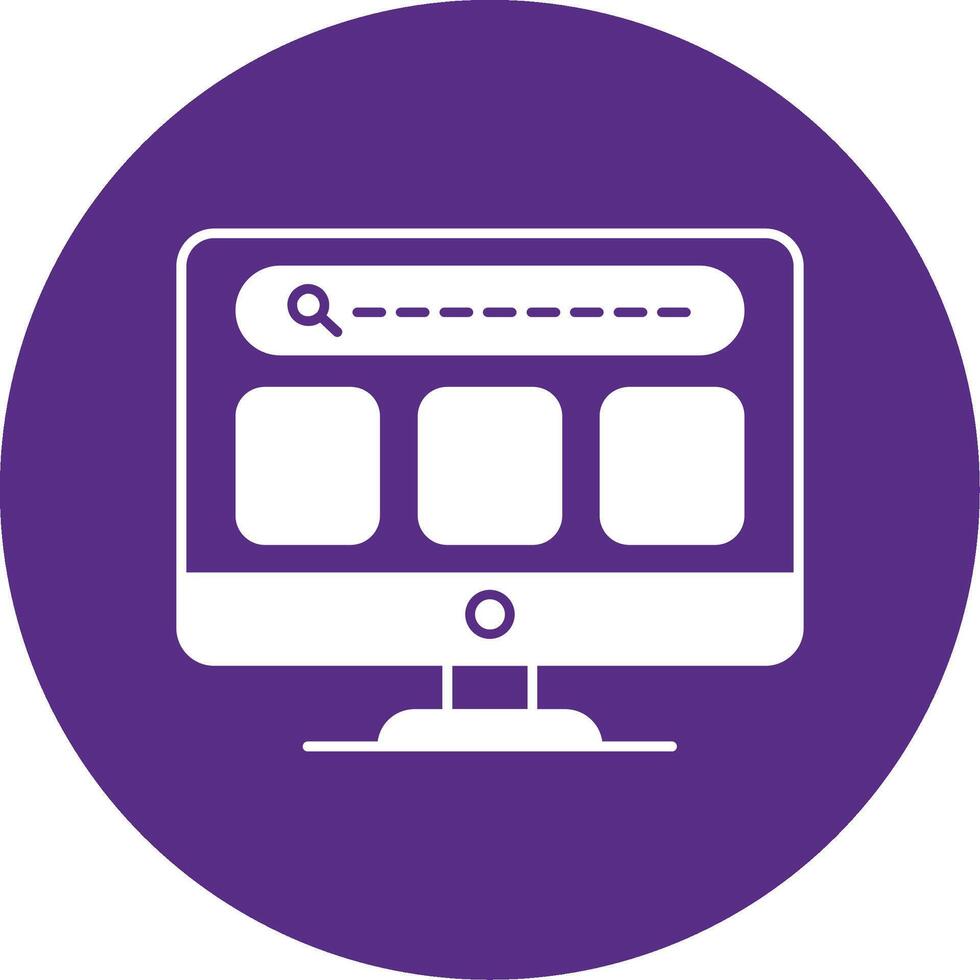 Searcher Glyph Multi Circle Icon vector