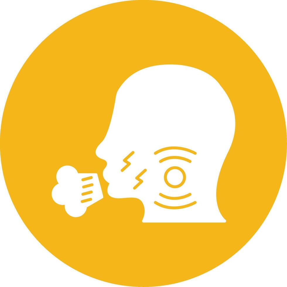 Cough Glyph Multi Circle Icon vector