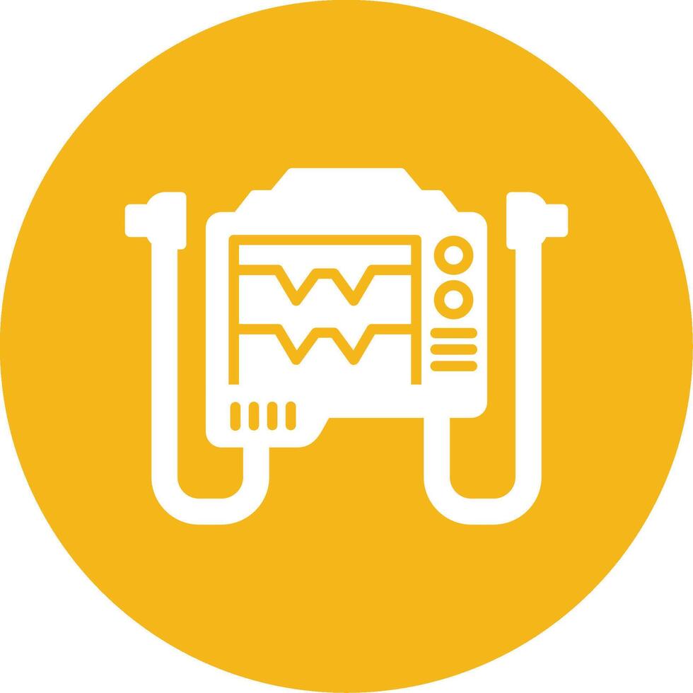 Defribillator Glyph Multi Circle Icon vector