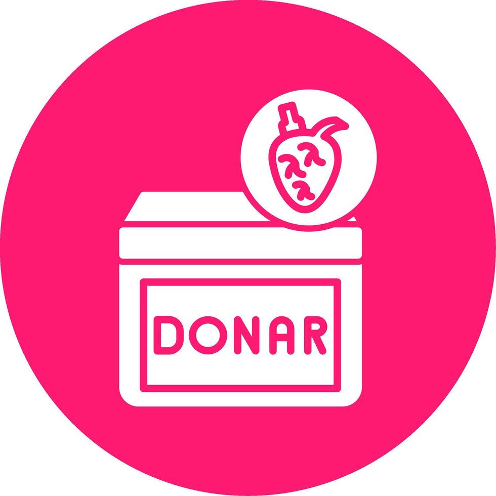 Heart Donar Glyph Multi Circle Icon vector