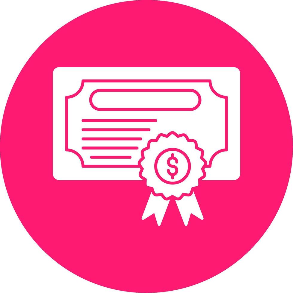 Certificate Glyph Multi Circle Icon vector