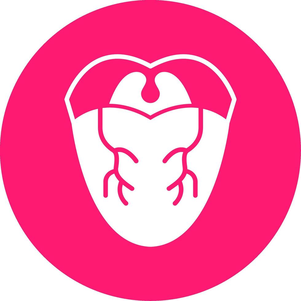 Tongue Glyph Multi Circle Icon vector