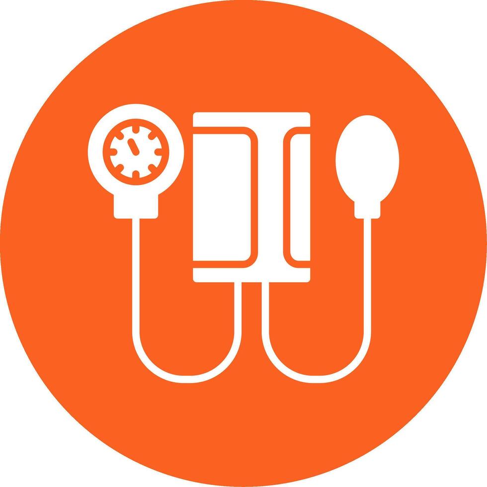 Blood Pressure Meter Glyph Multi Circle Icon vector
