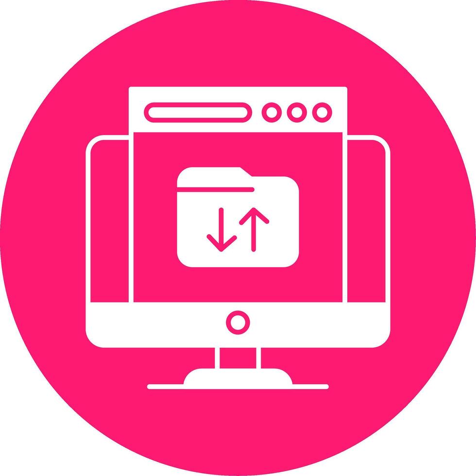 Upload Glyph Multi Circle Icon vector