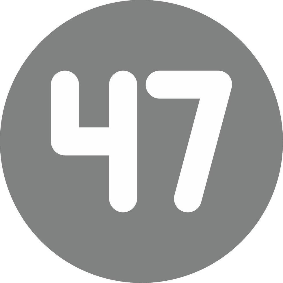 Forty seven Glyph Multi Circle Icon vector