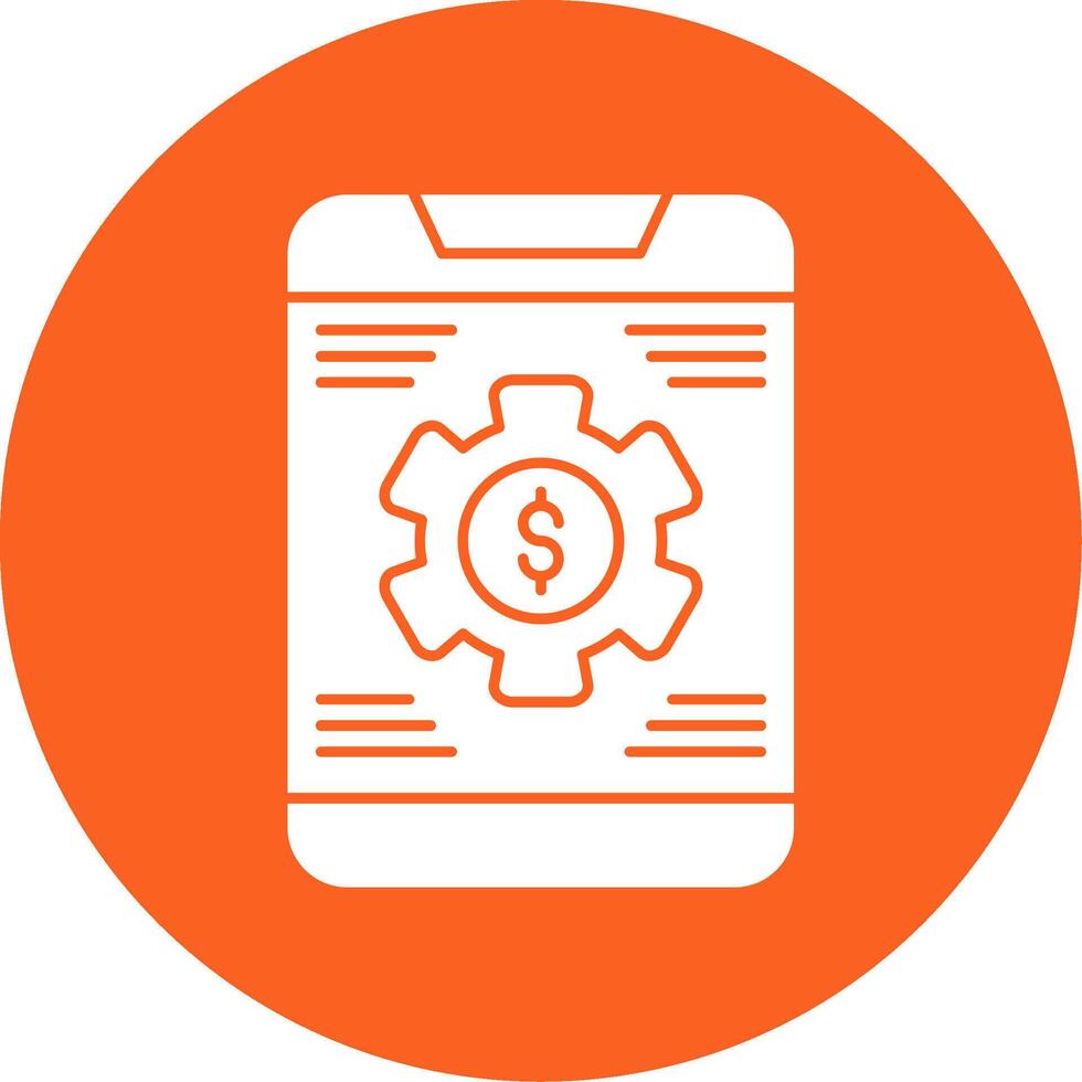 Banking App Settings Glyph Multi Circle Icon vector