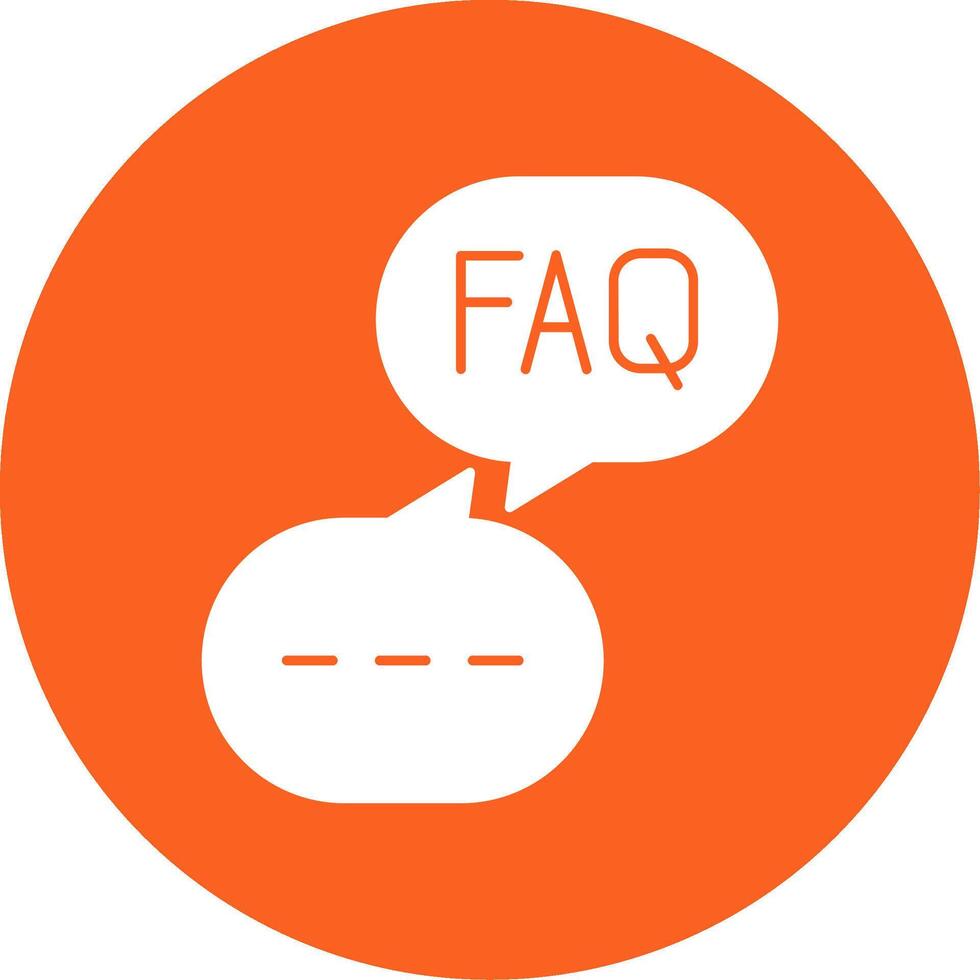Faq Glyph Multi Circle Icon vector