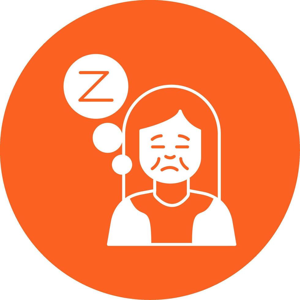 Insomnia Glyph Multi Circle Icon vector