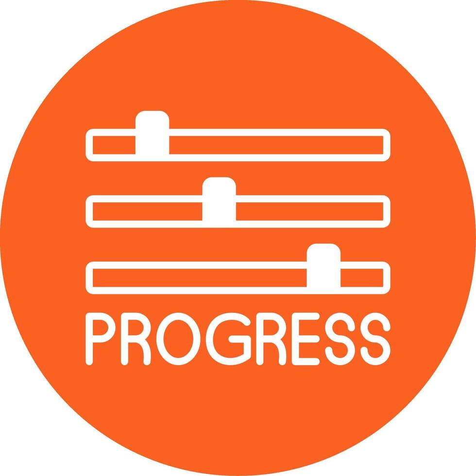 Progress Glyph Multi Circle Icon vector