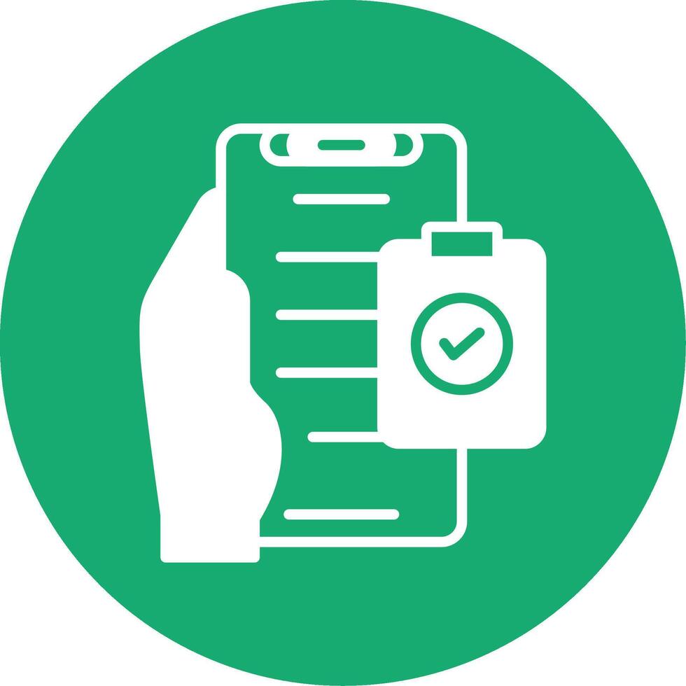 Check List Glyph Multi Circle Icon vector