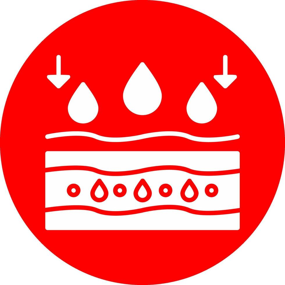 Hydrated Skin Glyph Multi Circle Icon vector