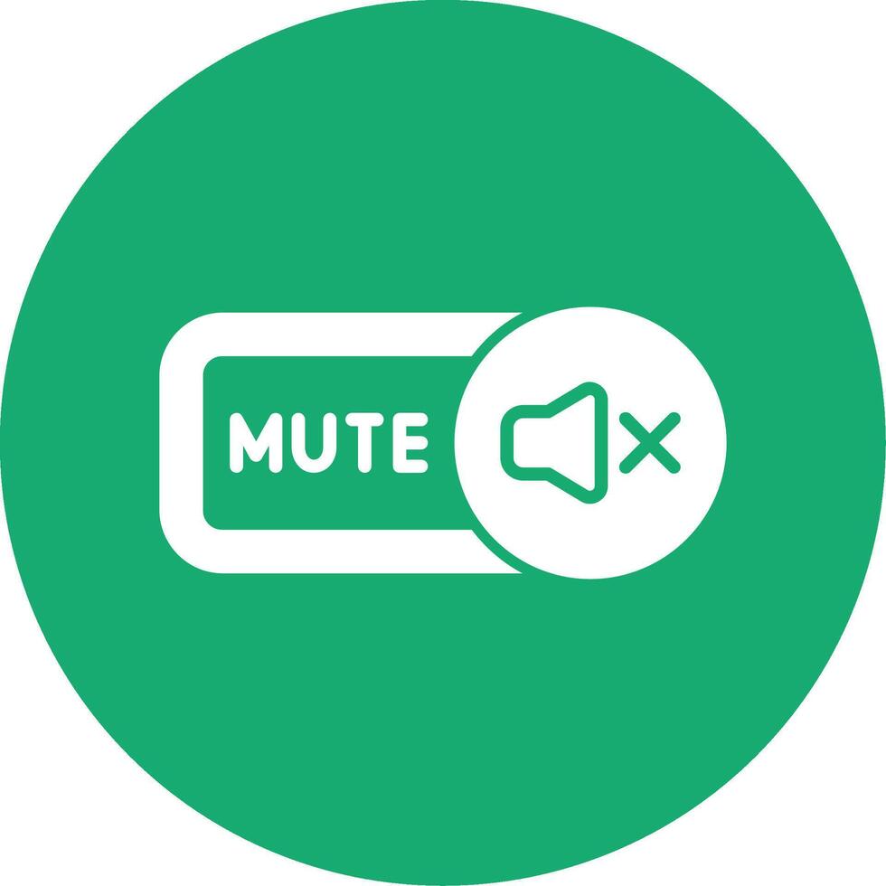 Mute Glyph Multi Circle Icon vector