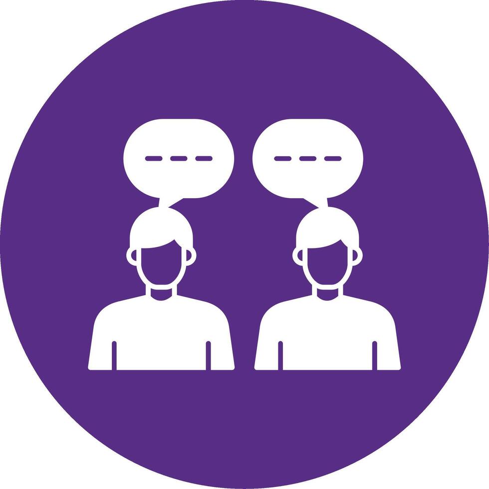 Conversation Glyph Multi Circle Icon vector