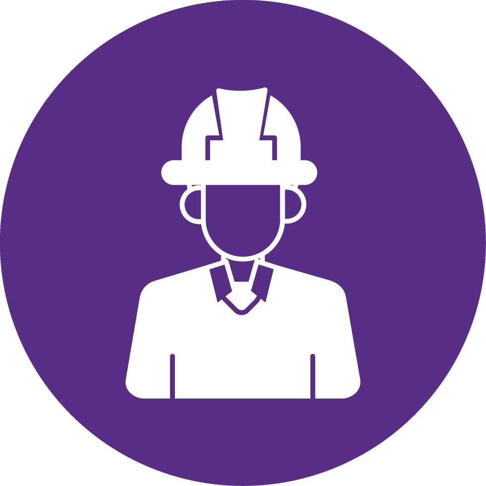 Worker Glyph Multi Circle Icon vector