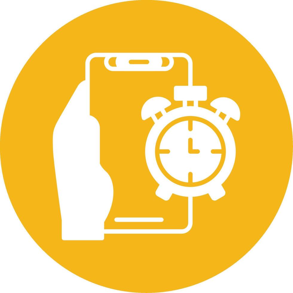 Alarm Glyph Multi Circle Icon vector