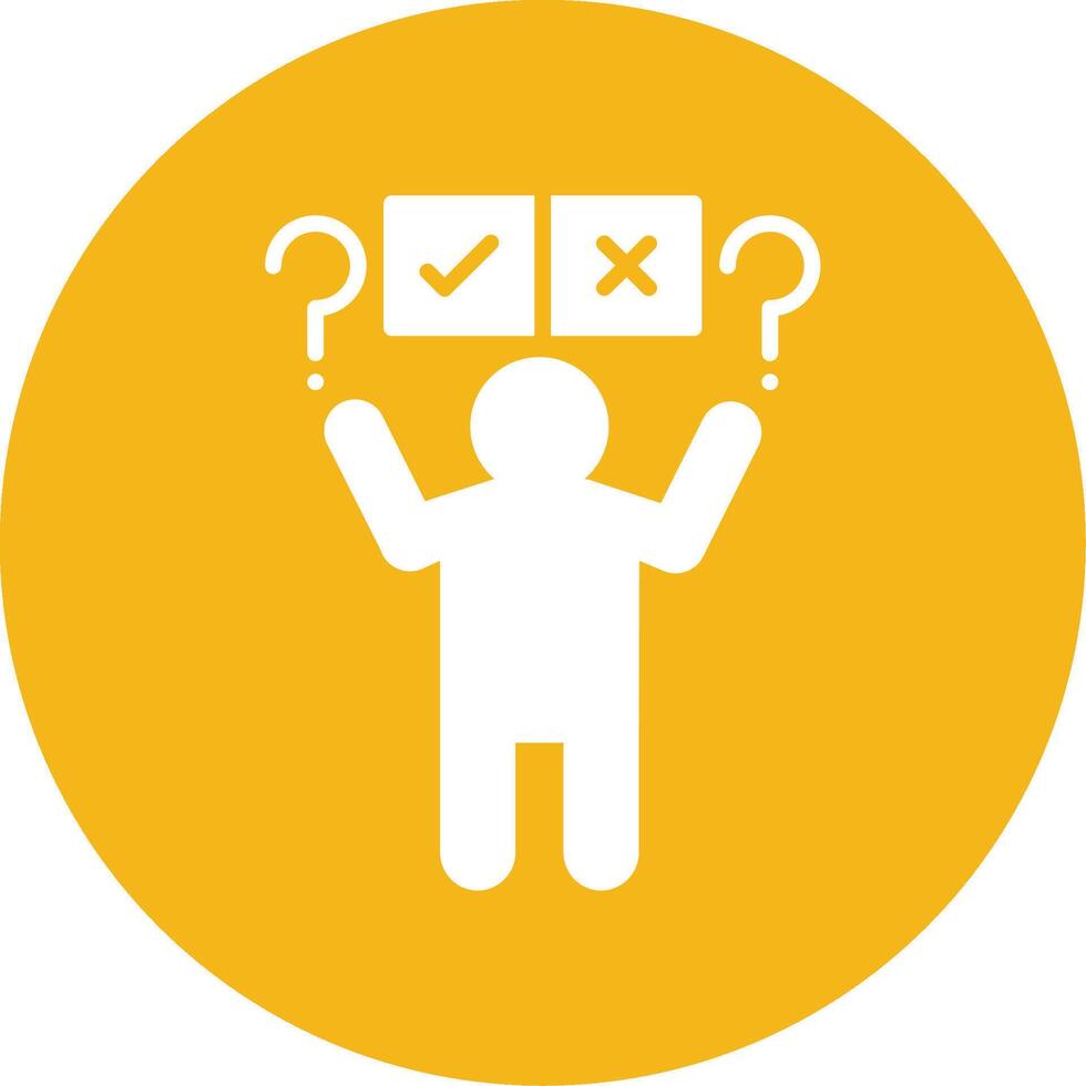 Confusion Glyph Multi Circle Icon vector