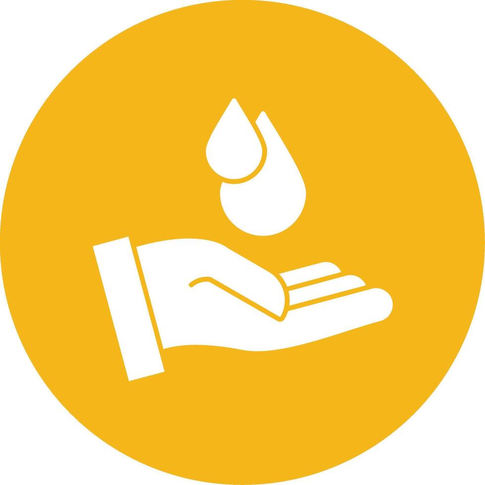 Save Water Glyph Multi Circle Icon vector