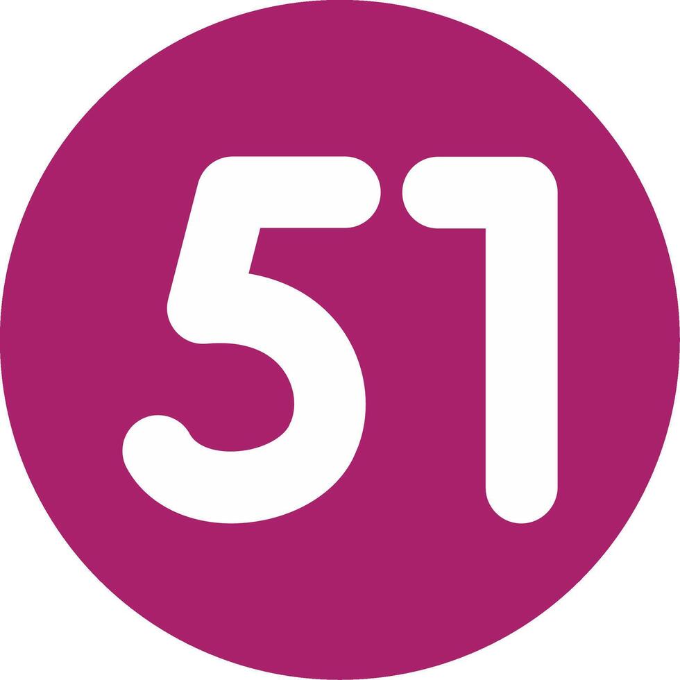 Fifty one Glyph Multi Circle Icon vector