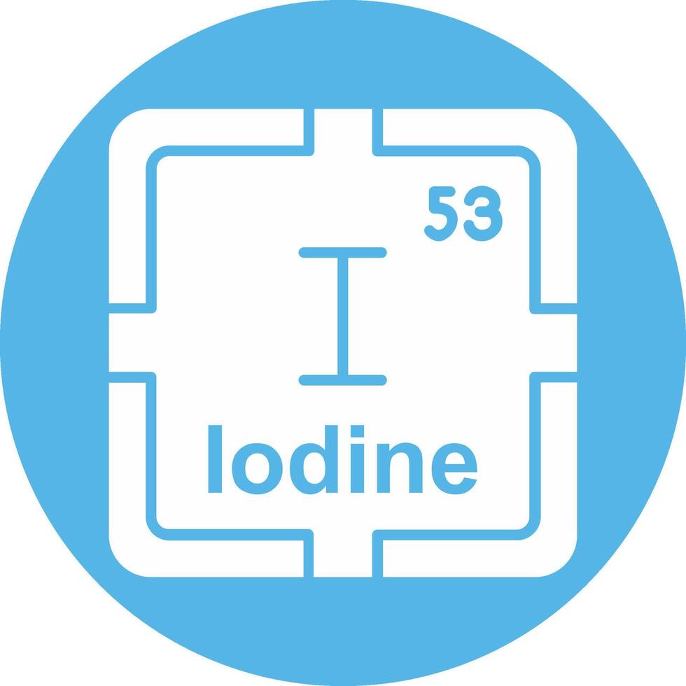Iodine Glyph Multi Circle Icon vector