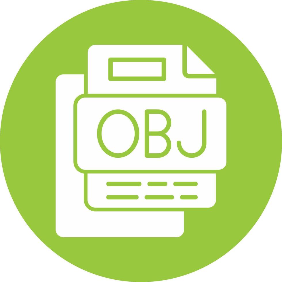 OBJ File Glyph Multi Circle Icon vector