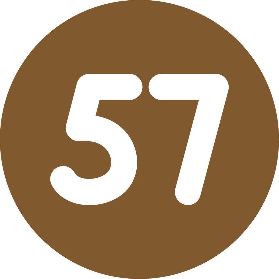 Fifty seven Glyph Multi Circle Icon vector