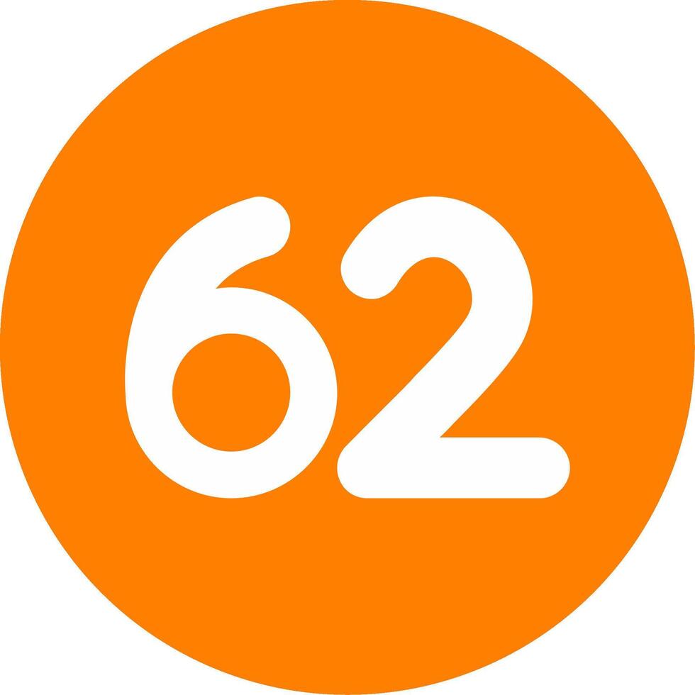 Sixty two Glyph Multi Circle Icon vector