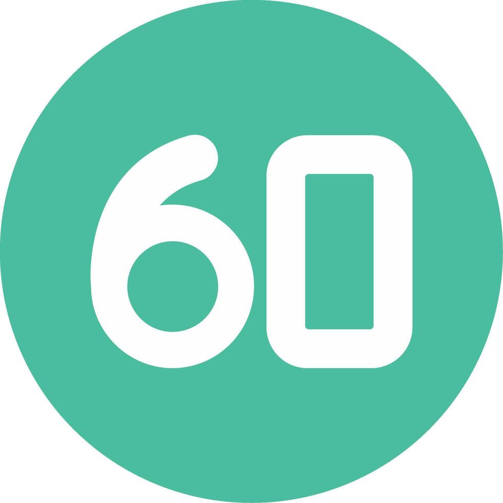 Sixty Glyph Multi Circle Icon vector
