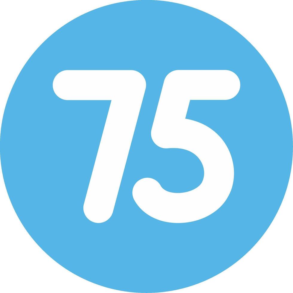 Seventy five Glyph Multi Circle Icon vector