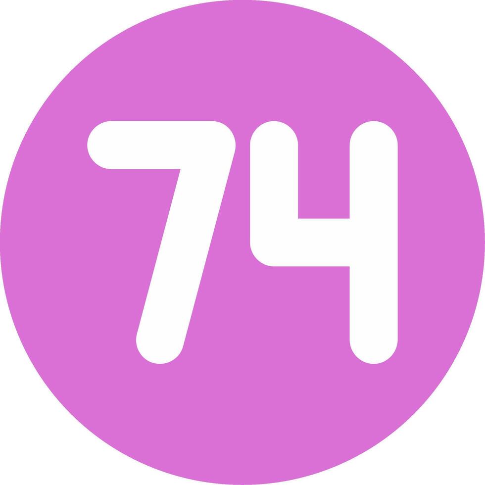 Seventy four Glyph Multi Circle Icon vector