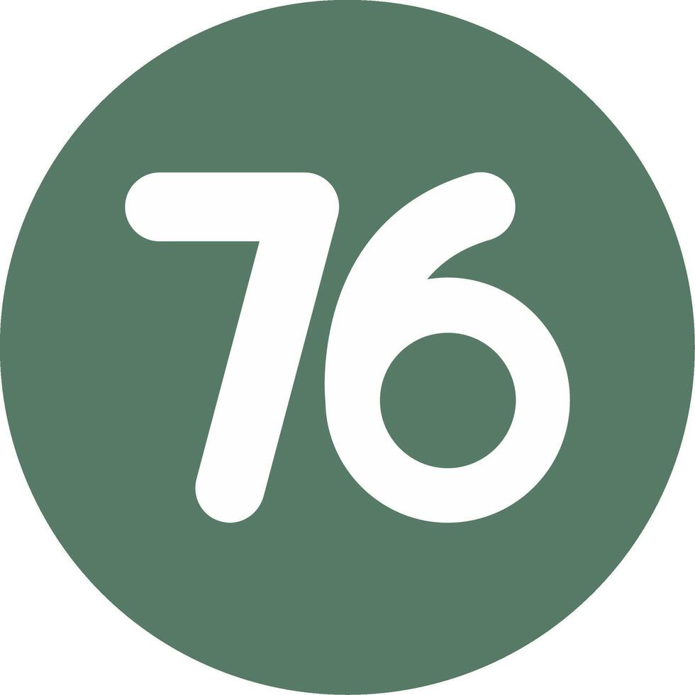 Seventy six Glyph Multi Circle Icon vector
